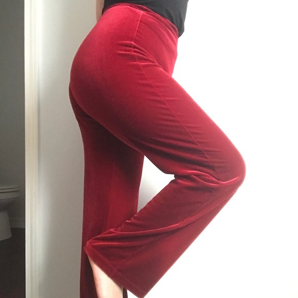 Vintage Red Stretchy Pants - Picture 1 of 3